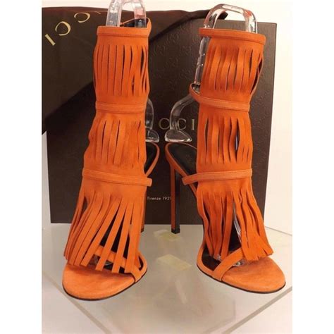 gucci becky tall fringe gladiator sandals|Gucci .